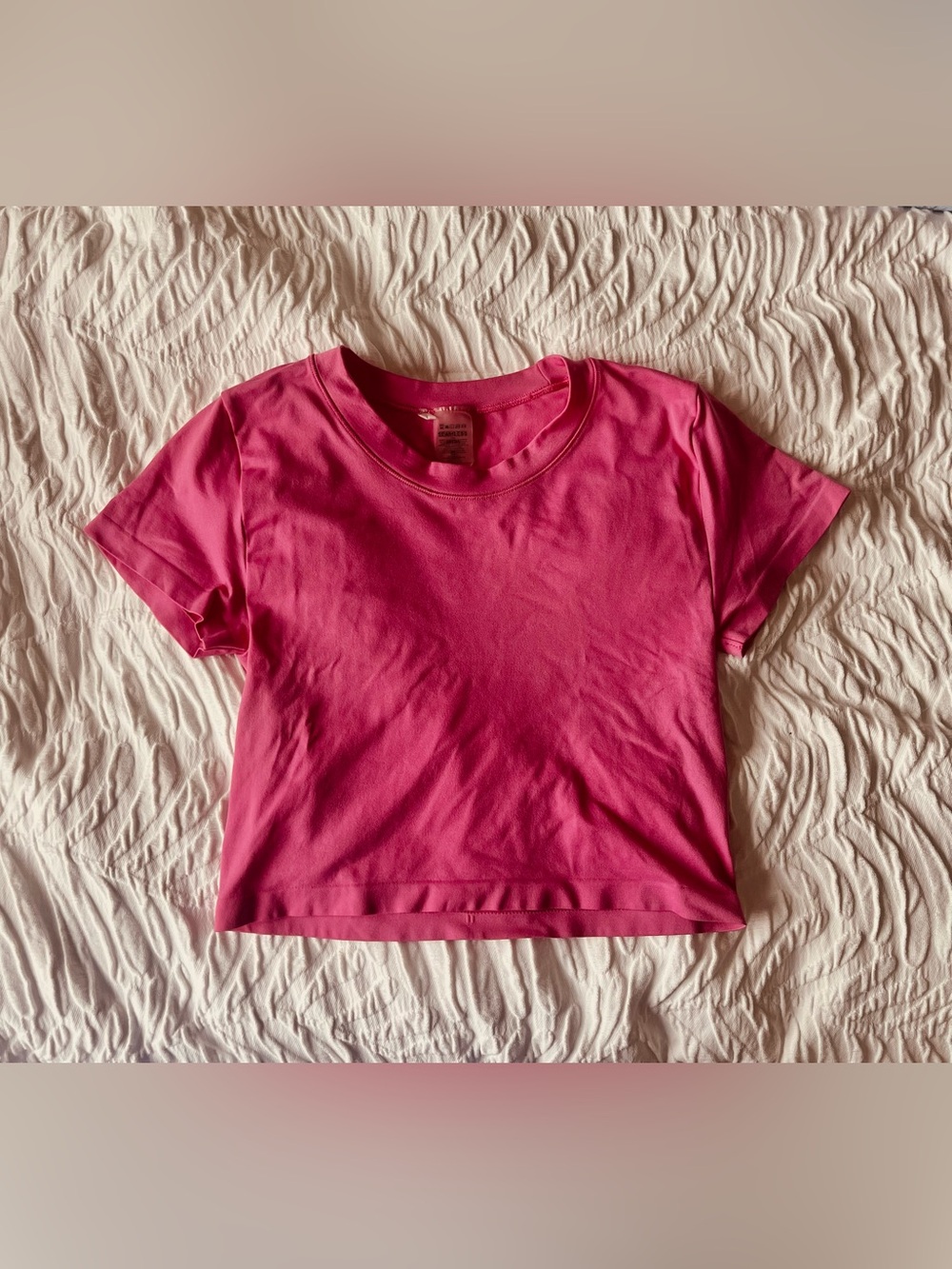SUNDAY BEST SINCH SEAMLESS WILLOW CROP - HOT PINK